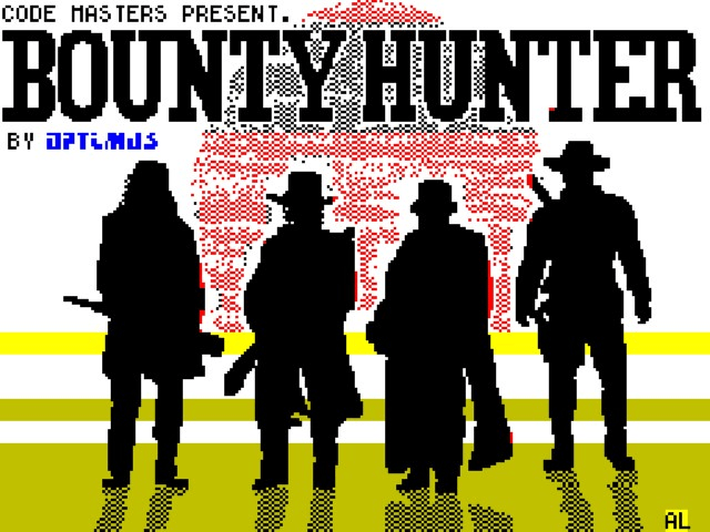 Bounty Hunter title screen for ZX Spectrum